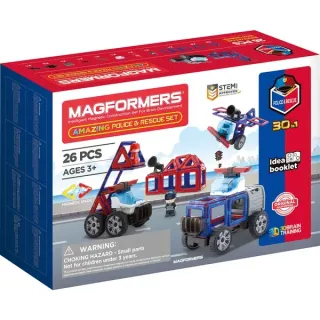 Magformers Amazing Police & Rescue Set, Konstruktionsspielzeug
