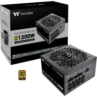 Thermaltake Toughpower GT 1200W, PC-Netzteil (schwarz, 2x 12-Pin High Power GPU, 5x PCIe, Kabelmanagement, 1200 Watt)