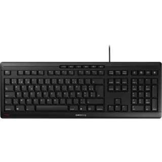 CHERRY STREAM KEYBOARD, Tastatur (schwarz, BE-Layout, Cherry SX-Scherentechnologie)
