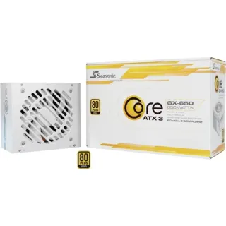 Seasonic CORE GX-650-V2-WHITE 650W, PC-Netzteil (weiß, 1x 12-Pin High Power GPU, 2x PCIe, Kabalmanagement, 650 Watt)