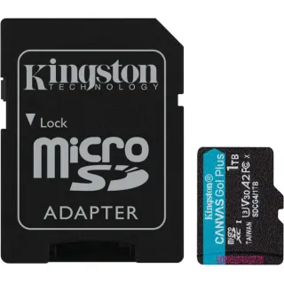 Kingston Canvas Go! Plus 1 TB microSDXC, Speicherkarte (schwarz, UHS-I U3, Class 10, V30, A2)