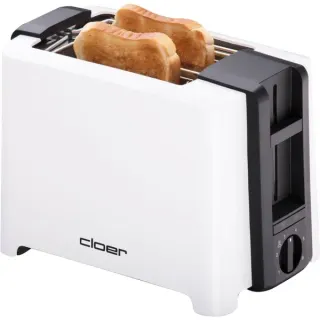 Cloer Full Size Toaster 3531 (weiß/schwarz, 900 Watt, für 2 XXL-Toastscheiben)