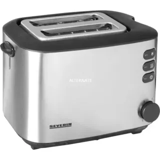 Severin Automatik-Toaster AT 2514 (edelstahl/schwarz, 850 Watt, für 2 Scheiben Toast, Retail)