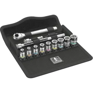 Wera Zyklop Metal-Knarrensatz 8100 SA 12HF, 1/4", Werkzeug-Set (13-teilig, mit Umschaltknarre)