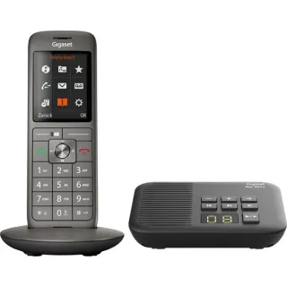 Gigaset CL660A, analoges Telefon (grau/schwarz, mit Box 200 Anrufbeantworter)