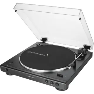 Audio-Technica AT-LP60XBTBK, Plattenspieler (schwarz, Bluetooth, Integrierter Phono-Vorverstärker)