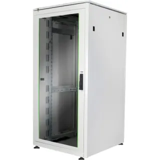 Digitus 483-mm-Netzwerkschrank, 32HE, IT-Schrank (hellgrau, 32 Höheneinheiten)