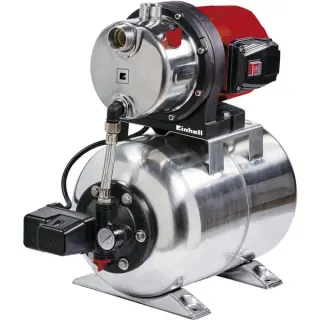 EINHELL Hauswasserwerk GC-WW 1250 NN, Pumpe (edelstahl/rot, 1.200 Watt)