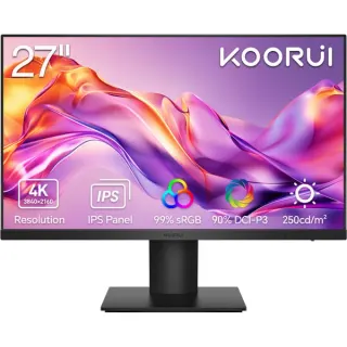 Koorui E2741A, LED-Monitor (68.6 cm (27 Zoll), schwarz, UltraHD/4K, IPS, HDMI, DP)