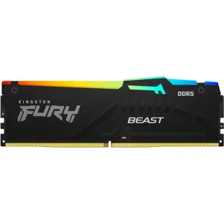 Kingston FURY DIMM 32 GB DDR5-5200 , Arbeitsspeicher (schwarz, KF552C40BBA-32, FURY Beast RGB, INTEL XMP)