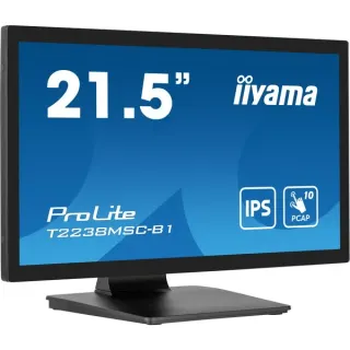 iiyama ProLite T2238MSC-B1, LED-Monitor (54.5 cm (21.5 Zoll), schwarz (matt), FullHD, IPS, Touchscreen)