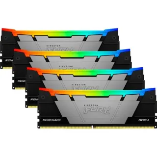 Kingston FURY DIMM 64 GB DDR4-3600 (4x 16 GB) Quad-Kit, Arbeitsspeicher (schwarz, KF436C16RB12AK4/64, Renegade RGB, INTEL XMP)