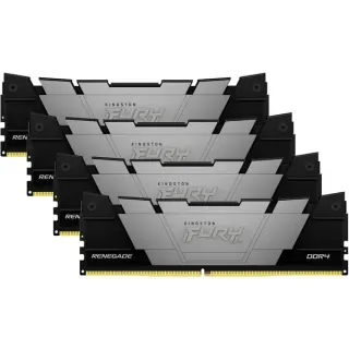 Kingston FURY DIMM 32 GB DDR4-3600 (4x 8 GB) Quad-Kit, Arbeitsspeicher (schwarz, KF436C16RB2K4/32, Renegade, INTEL XMP)