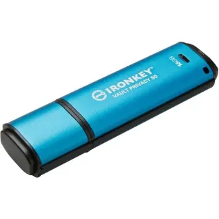 Kingston IronKey Vault Privacy 50 16 GB, USB-Stick (hellblau/schwarz, USB-A 3.2 Gen 1)
