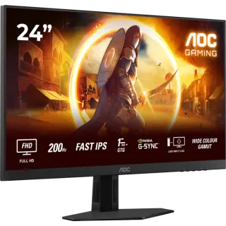 AOC 24G4HRE, Gaming-Monitor (60.5 cm (23.8 Zoll), schwarz/rot, FullHD, Fast-IPS, HDR10, HDMI, DP, 200Hz Panel)