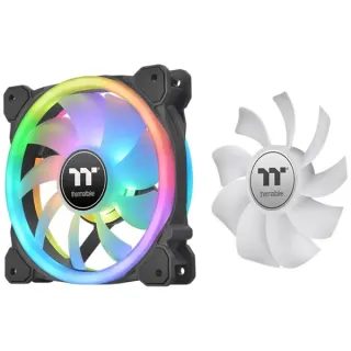 Thermaltake SWAFAN 12 RGB 120x120x25, Gehäuselüfter (schwarz, 3er Pack, inkl Controller, 120 mm)