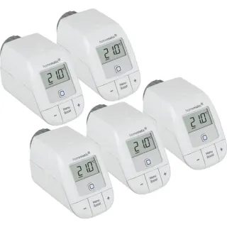 Homematic IP Smart Home Heizkörperthermostat Basic (HmIP-eTRV-B-2), Heizungsthermostat (weiß, 5er Set)
