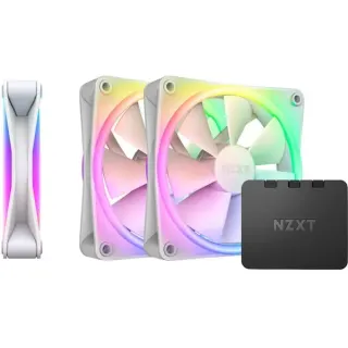 NZXT F120 RGB DUO Triple 120x120x25, Gehäuselüfter (weiß, 3er Pack, inkl. RGB-Controller, 120 mm)