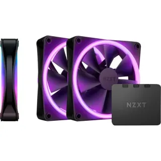 NZXT F120 RGB DUO Triple 120x120x25, Gehäuselüfter (schwarz, 3er Pack, inkl. RGB-Controller, 120 mm)