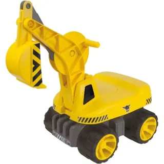 BIG Maxi-Digger, Kinderfahrzeug (gelb/grau)