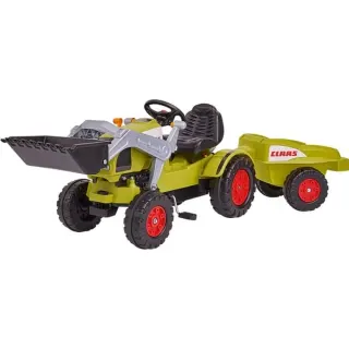BIG Traktor CLAAS Celtis mit Anhänger , Kinderfahrzeug (hellgrün)