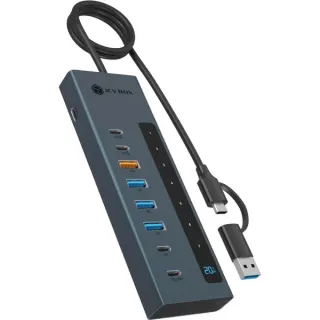 ICY BOX IB-HUB1743-CPD, USB-Hub (anthrazit)