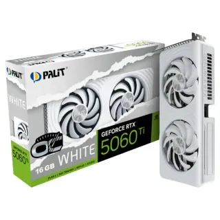 Palit GeForce RTX 5060 Ti OC WHITE 16GB, Grafikkarte (weiß, DLSS 5, 3x DisplayPort, 1x HDMI 2.1)