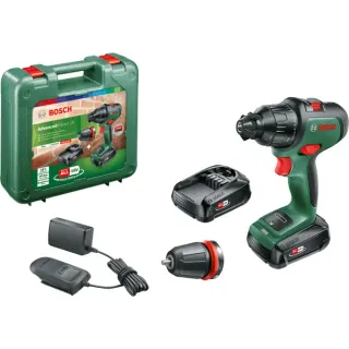 Bosch Heimwerken & Garten Akku-Schlagbohrschrauber AdvancedImpact 18 (grün/schwarz, 2x Li-Ionen Akku 1,5Ah, Koffer, POWER FOR ALL ALLIANCE)