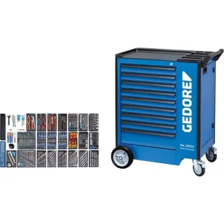 GEDORE Werkzeugwagen 1500 ES-03-2004 0810 (blau/schwarz, inkl. 325 Werkzeuge)