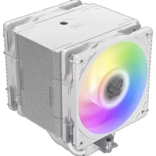 Scythe Mugen 6 Dual Fan White ARGB Edition, CPU-Kühler (weiß, 120 mm)