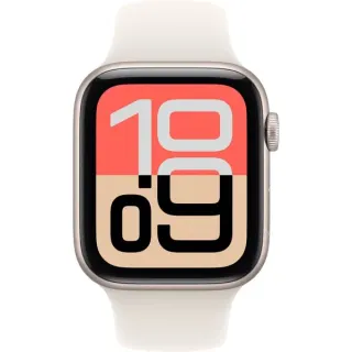 Apple Watch SE 3, Smartwatch (silber, Aluminium, 44 mm, Sportarmband polarstern S/M)