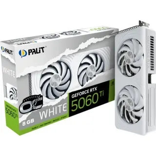 Palit GeForce RTX 5060 Ti OC WHITE 8GB, Grafikkarte (weiß, DLSS 5, 3x DisplayPort, 1x HDMI 2.1)