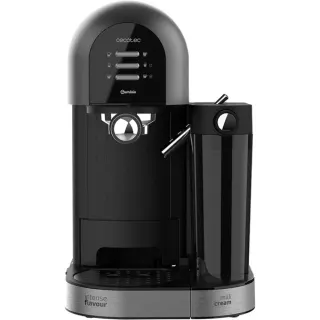 Cecotec Power Instant-ccino 20 Chic Serie Nera, Espressomaschine (schwarz/edelstahl, 1470 Watt)