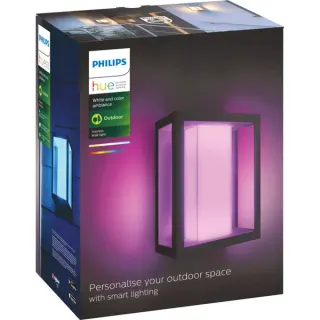 Philips HUE White & Color Ambiance Impress Outdoor breite Wandleuchte, LED-Leuchte (schwarz)