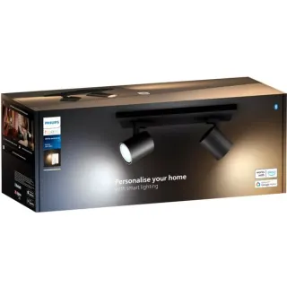 Philips HUE White Ambiance Runner Doppelspot, LED-Leuchte (schwarz, inkl. Dimmschalter)