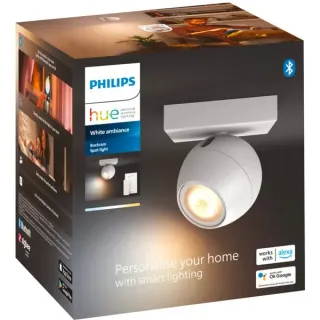 Philips HUE White Ambiance Buckram Einzelspot, Leuchte (weiß, inkl. Dimmschalter)