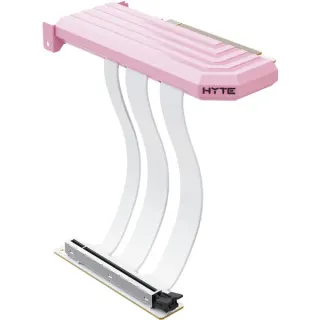 HYTE PCIe 5.0 Hyper Riser, Verlängerungskabel (rosa/weiß, 20cm)