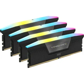 Corsair DIMM 64 GB DDR5-6400 (4x 16 GB) Quad-Kit, Arbeitsspeicher (schwarz, CMH64GX5M4B6400C32, Vengeance RGB, INTEL XMP)
