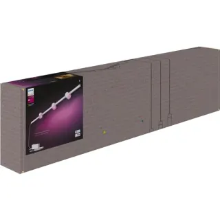 Philips HUE White & Color Ambiance Perifo Basis-Set Wandleuchte gerade, LED-Leuchte (weiß, 3 Spots)