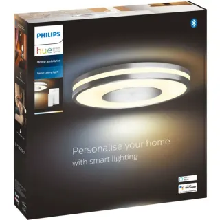 Philips HUE White Ambiance Being Deckenleuchte, LED-Leuchte (silber, inkl. Dimmschalter)
