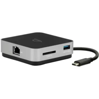 OWC USB-C Travel Dock E, Dockingstation (grau/schwarz, HDMI, USB-A, Gigabit LAN)