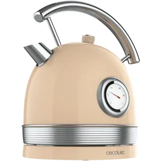 Cecotec Thermosense 420 Vintage Light Beige, Wasserkocher (beige/edelstahl, 2.200 Watt, 1,8 Liter)