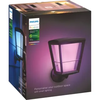 Philips HUE White & Color Ambiance Econic Outdoor stehende Wandleuchte, LED-Leuchte (schwarz)
