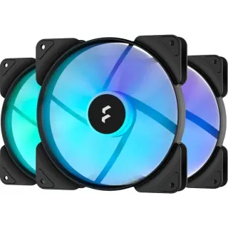 Fractal Design Aspect 14 RGB PWM Black Frame 3er, Gehäuselüfter (schwarz/weiß, 3er Pack, 140 mm)