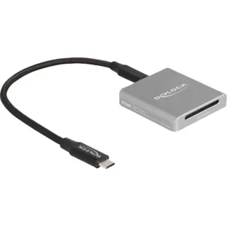 DeLOCK USB Type-C Card Reader für SD Express (SD 7.1) Speicherkarten, Kartenleser (aluminium)