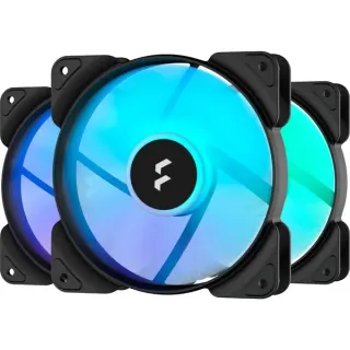 Fractal Design Aspect 12 RGB PWM Black Frame 3er, Gehäuselüfter (schwarz/weiß, 3er Pack, 120 mm)