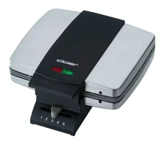 Cloer Brüsseler Waffeleisen 1445 (silber/schwarz, 930 Watt)