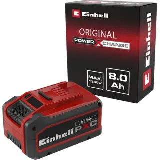 EINHELL Akku Power-X-Change Plus Multi-Ah 18Volt 5,0 bis 8,0Ah (rot/schwarz, Multi-Ah Technologie)