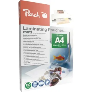 Peach Laminierfolie A4 80mic PP580-22, Folien (matt, 100 Stück)