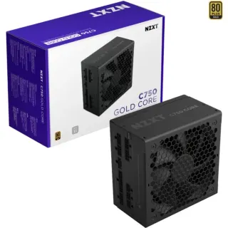 NZXT C750 GOLD CORE, PC-Netzteil (schwarz, 1x 12-Pin High Power GPU, 3x PCIe, Kabel-Management, 750 Watt)